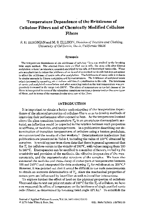 (PDF) Temperature dependence of the brittleness of cellulose fibers and ...