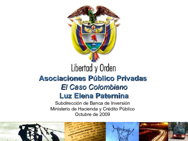 Asociaciones público privadas: El caso colombiano