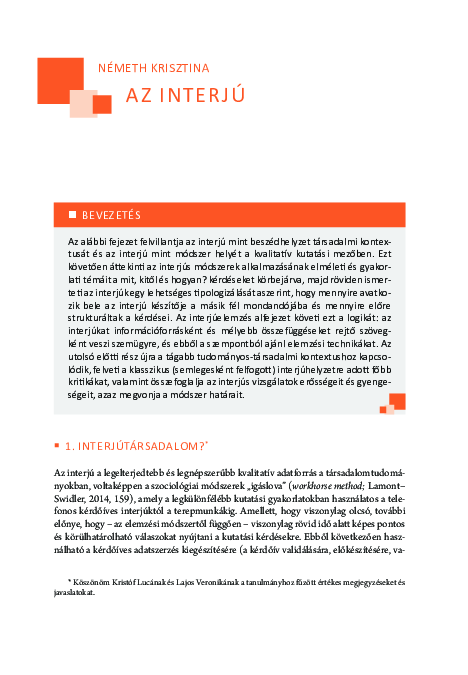 (PDF) Az interjú