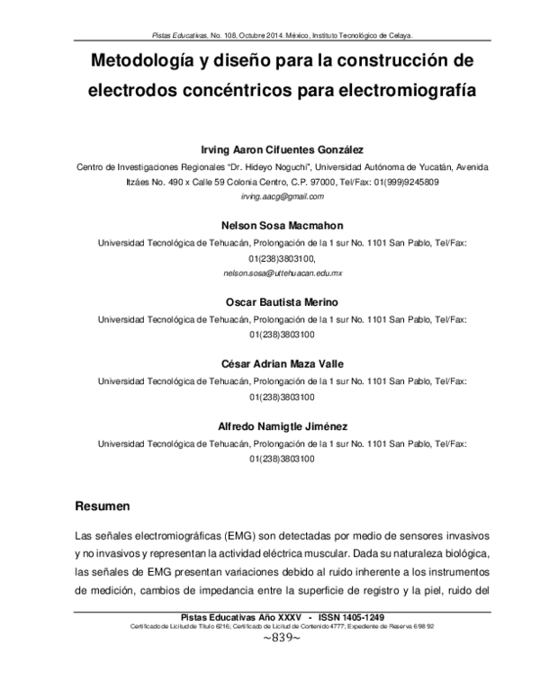 (PDF) Metodología y diseño para la construcción de electrodos ...