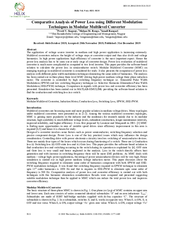 (PDF) Comparative Analysis of Power Loss using Different Modulation ...