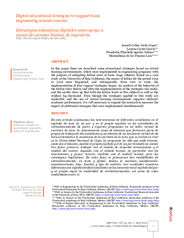 (PDF) Digital educational strategies to support basic engineering ...