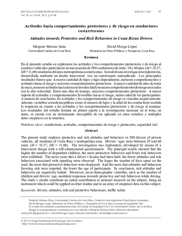(PDF) Actitudes hacia comportamientos protectores y de riesgo en ...