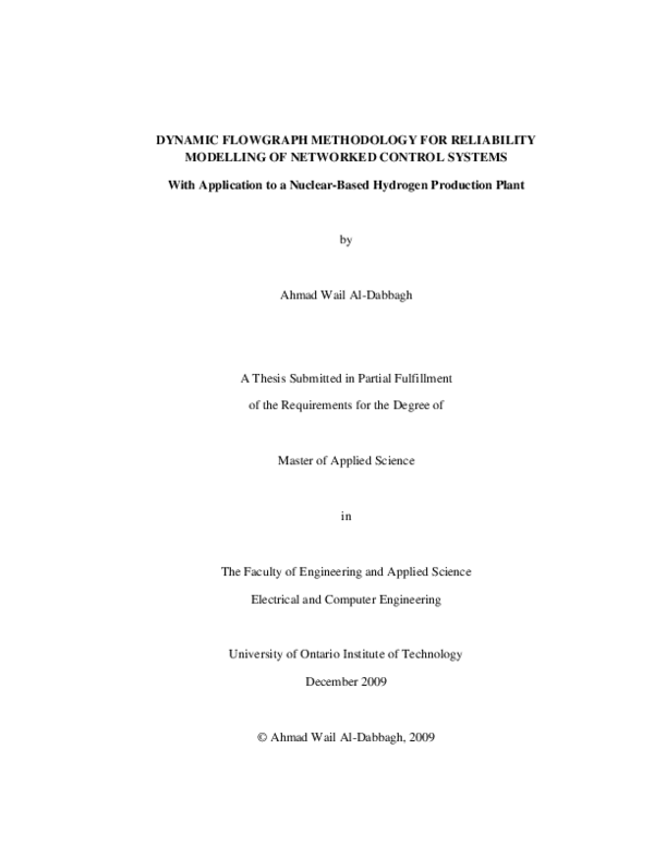 (PDF) Dynamic flowgraph methodology for reliability modelling of ...