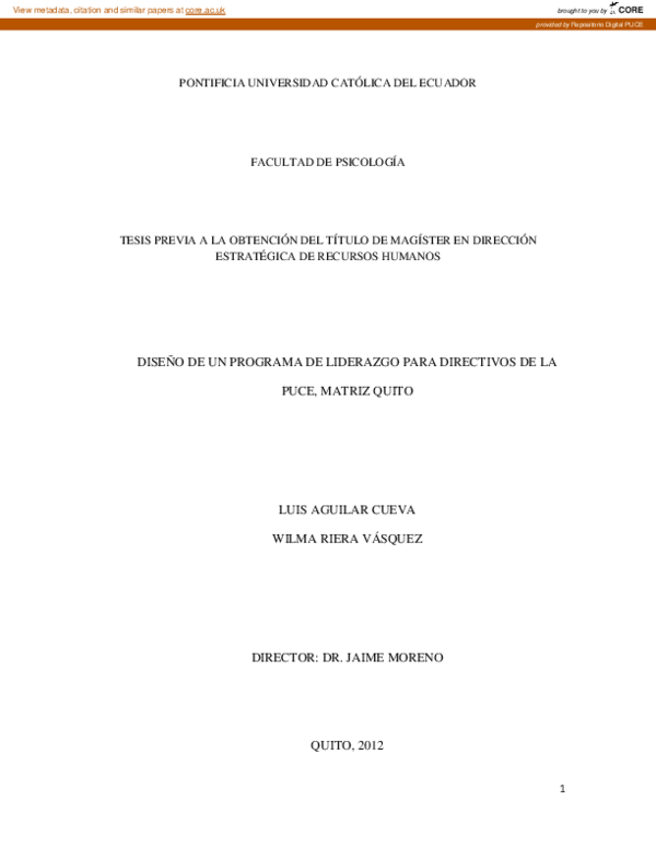 (PDF) Diseño de un programa de liderazgo para directivos de la PUCE ...