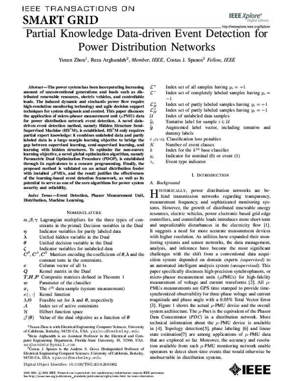 (PDF) Partial Knowledge Data-Driven Event Detection for Power ...