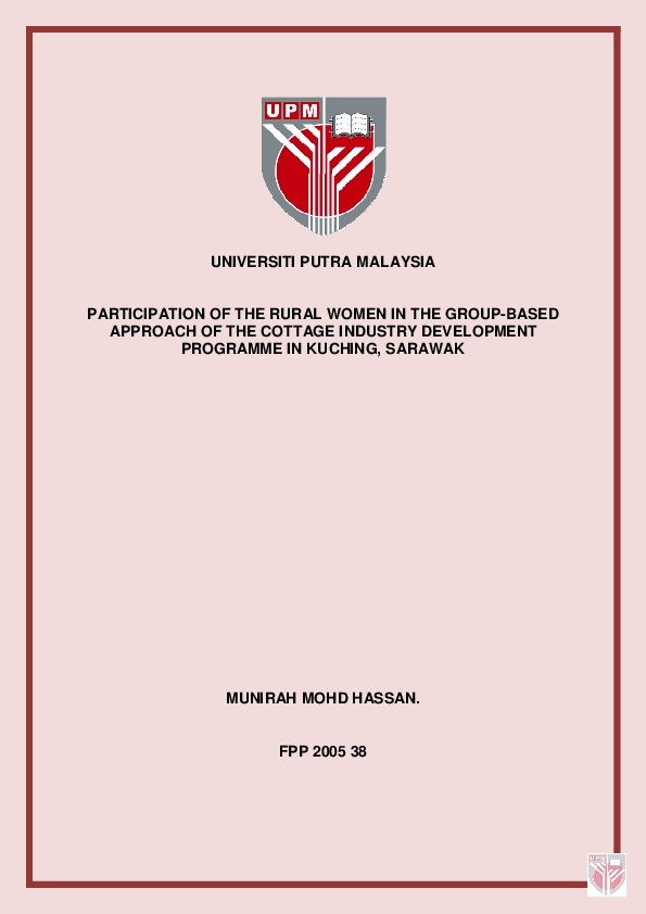 (PDF) Participation of the Rural Women in the Group-Based Approach of ...