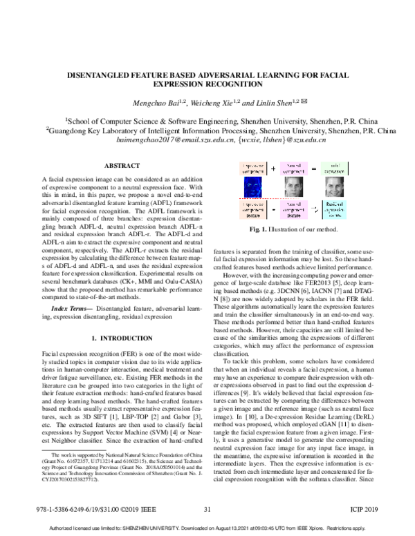(PDF) Disentangled Feature Based Adversarial Learning for Facial ...