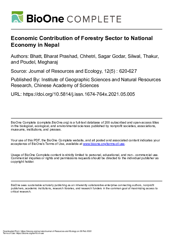  PDF Economic Contribution Of Forestry Sector To National Economy In 