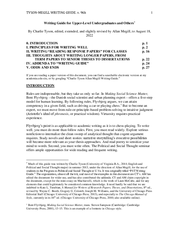 (PDF) Writing Guide for Upper-Level Undergraduates and Others