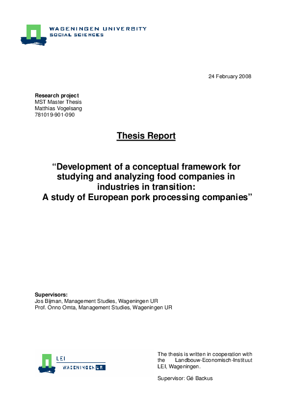 (PDF) Development of a conceptual framework for studying and analyzing ...