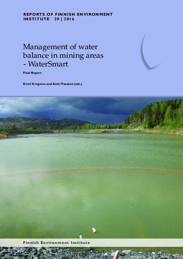 (PDF) Management of water balance in mining areas WaterSmart Final