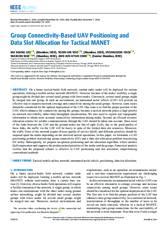(PDF) Group Connectivity-Based UAV Positioning and Data Slot Allocation ...