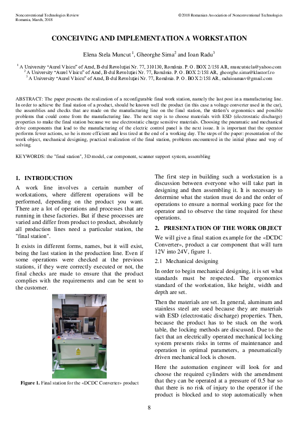 (PDF) Conceiving and Implementation a Workstation