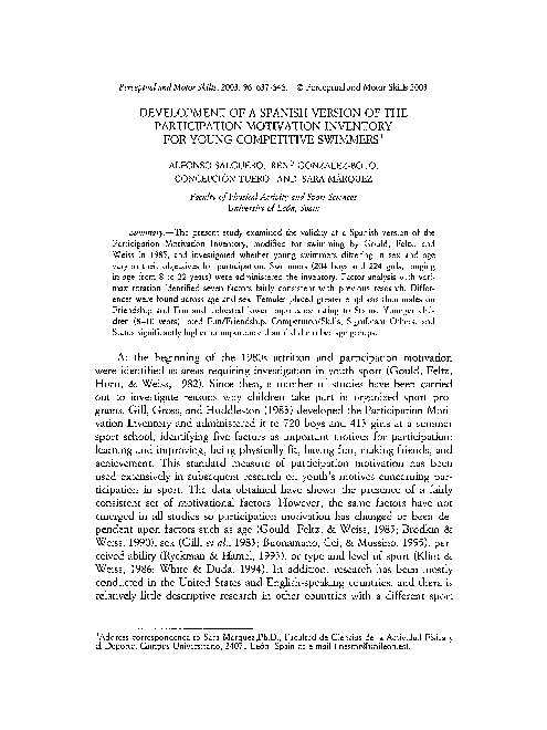 (PDF) Development of a Spanish Version of the Participation Motivation ...