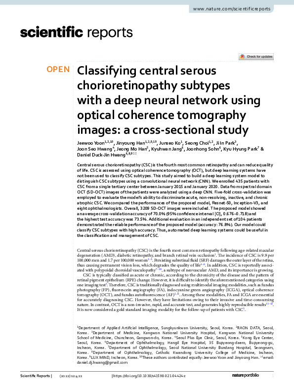 (PDF) Classifying central serous chorioretinopathy subtypes with a deep ...