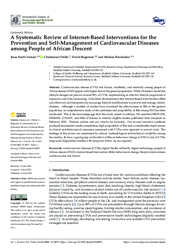 (PDF) A Systematic Review of Internet-Based Interventions for the ...