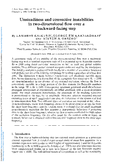 (PDF) Unsteadiness and convective instabilities in two-dimensional flow ...