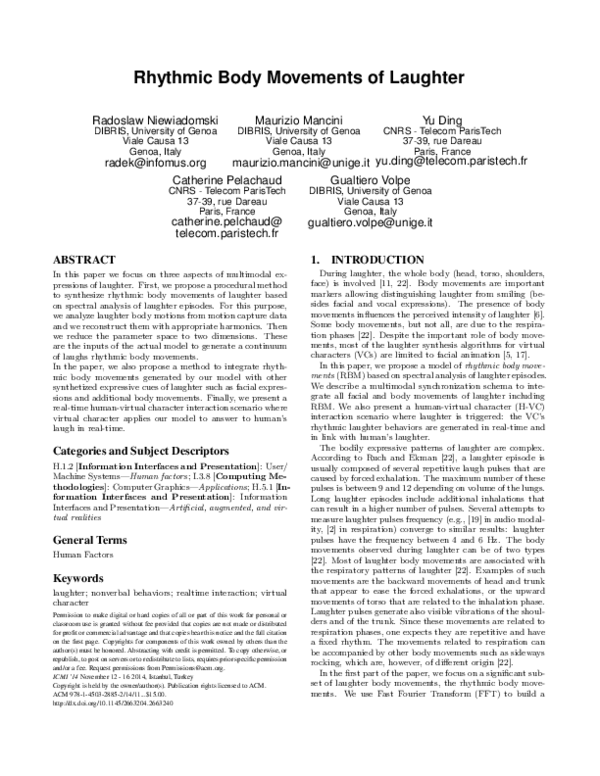 (PDF) Rhythmic Body Movements of Laughter