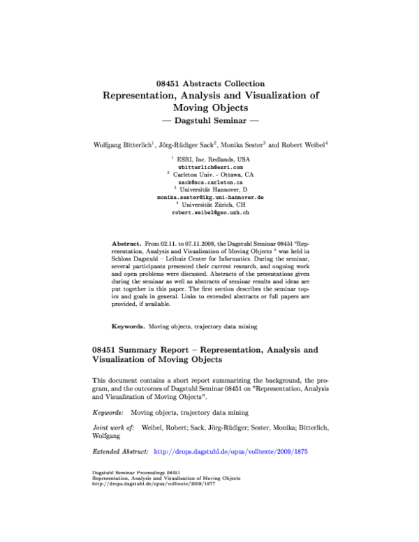 (PDF) 08451 Abstracts Collection – Representation, Analysis and ...