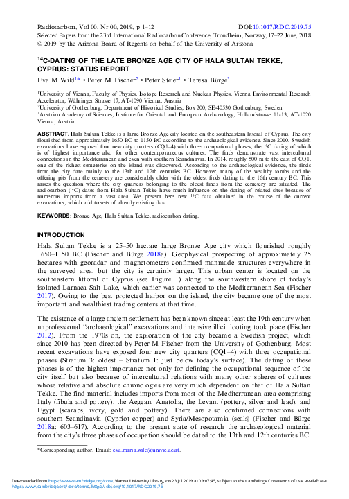 PDF) Tombs and Offering Pits at the Late Bronze Age Metropolis of