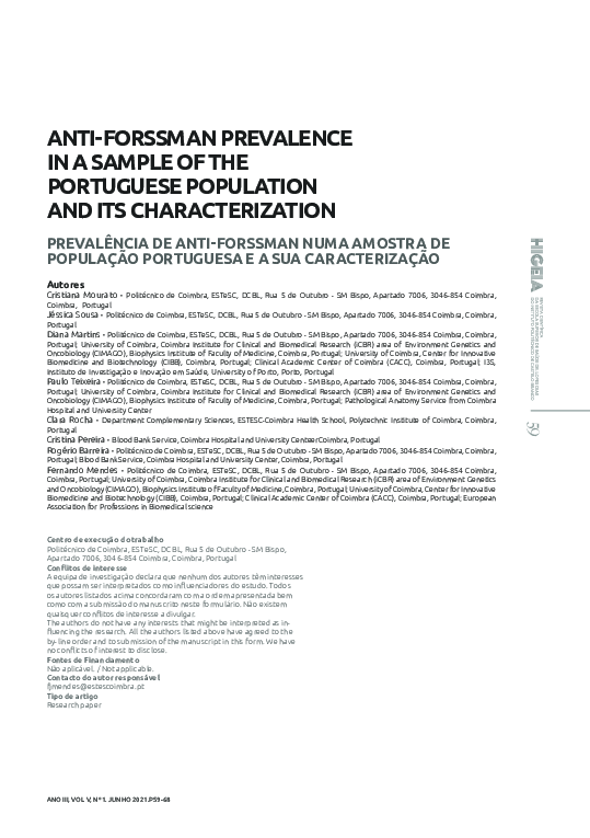 (PDF) Prevalência de anti-Forssman numa amostra de população portuguesa ...
