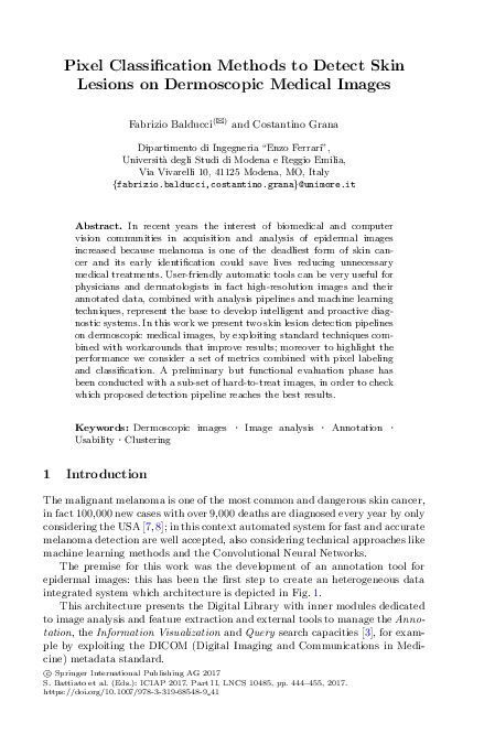 (PDF) Pixel Classification Methods to Detect Skin Lesions on ...