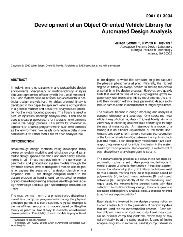 (PDF) Development of an Object Oriented Vehicle Library for Automated ...