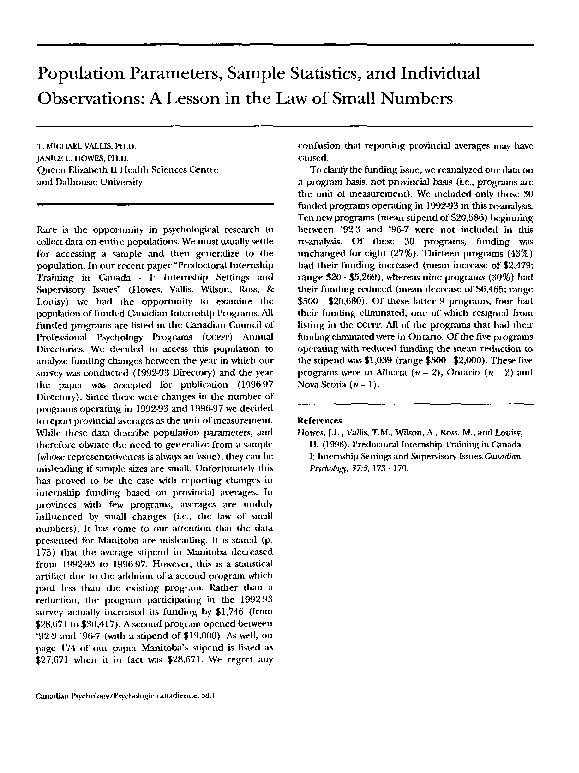 (PDF) Population parameters, sample statistics, and individual ...