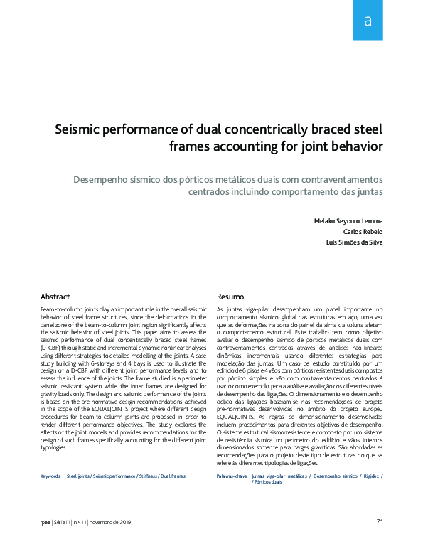 (PDF) Seismic performance of dual concentrically braced steel frames ...
