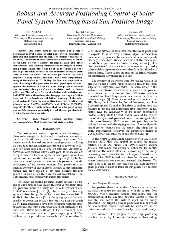 (PDF) Robust and Accurate Positioning Control of Solar Panel System ...
