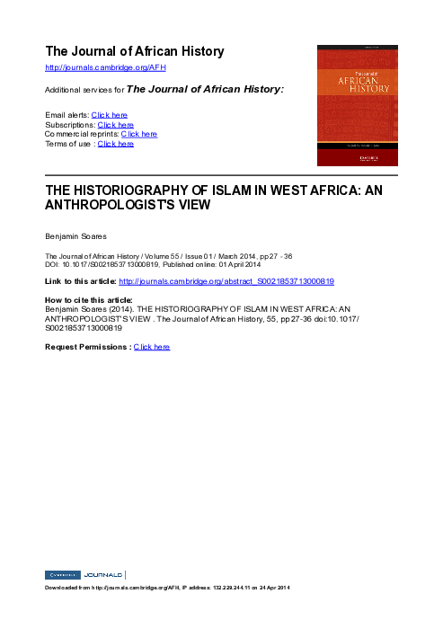 (PDF) The Journal of African History