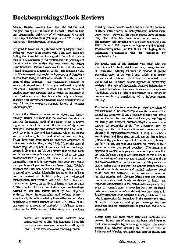 (PDF) Women like Meat: The Folklore and Foraging Ideology of the Kalahari Ju/'hoan