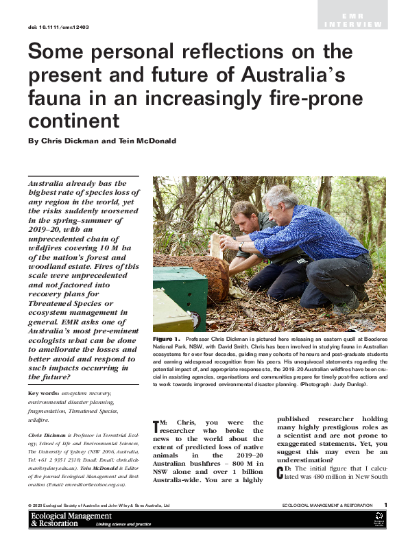 (PDF) Some personal reflections on the present and future of Australia ...