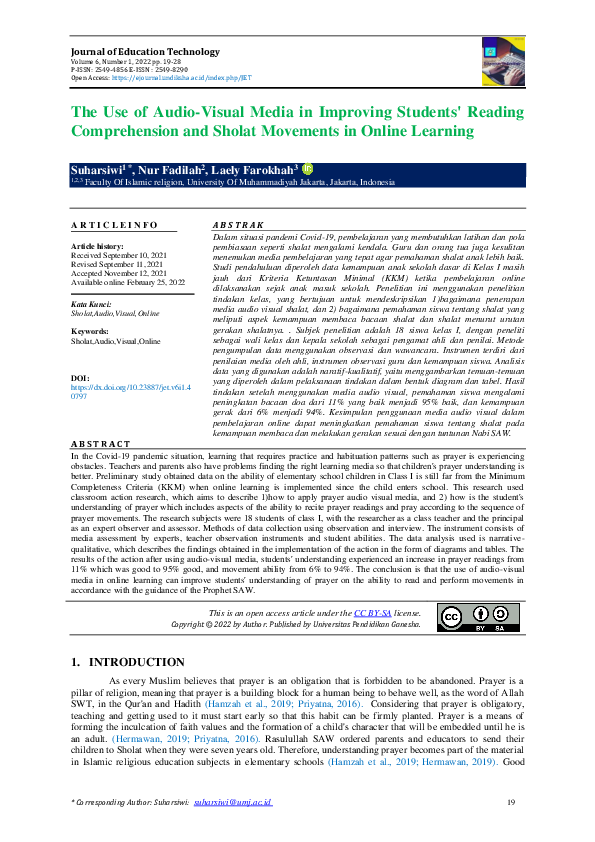 (PDF) The Use of Audio-Visual Media in Improving Students' Reading ...