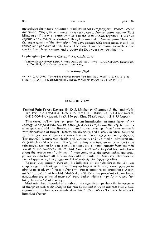 (PDF) Tropical Rain Forest Ecology