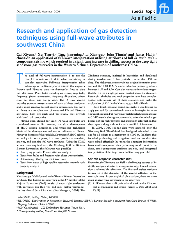 (PDF) Research and application of gas detection techniques using full ...