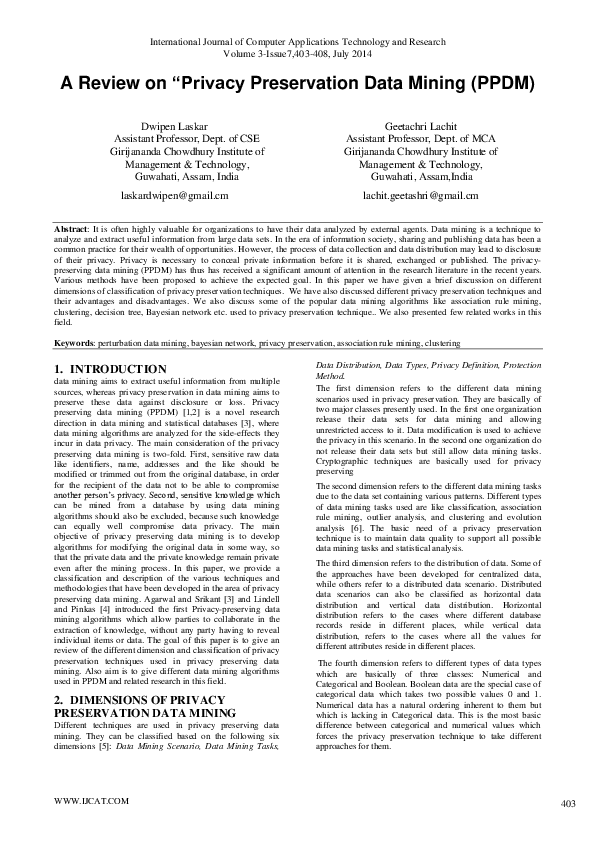 (PDF) A Review on “Privacy Preservation Data Mining (PPDM)