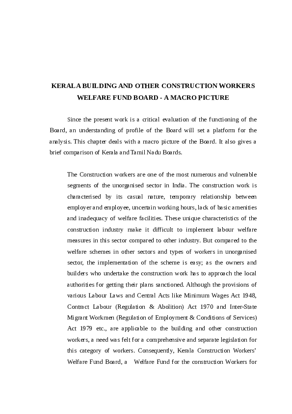 (PDF) Kerala Building and Other Construction Workers Welfare Fund Board