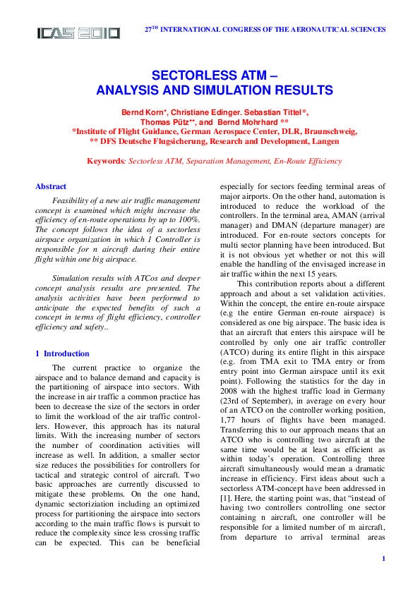 (PDF) Sectorless Atm analysis and Simulation Results