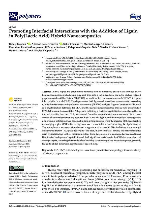 (PDF) Promoting Interfacial Interactions with the Addition of Lignin in ...