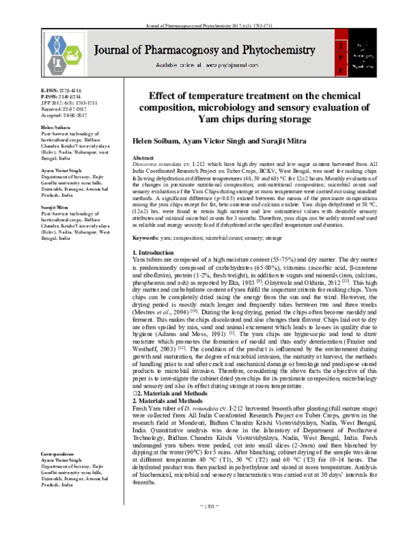 (PDF) Effect of temperature treatment on the chemical composition ...