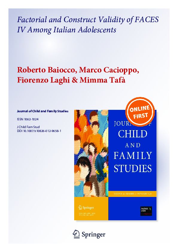 (PDF) Factorial and Construct Validity of FACES IV Among Italian ...