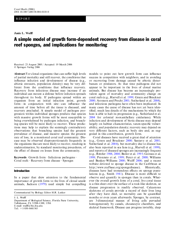 (PDF) A simple model of growth form-dependent recovery from disease in ...