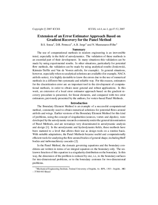 (PDF) Extension of an Error Estimator Approach Based on Gradient ...