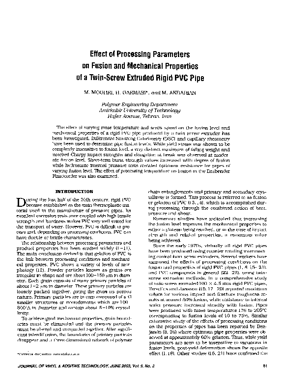 (PDF) Effect of processing parameters on fusion and mechanical