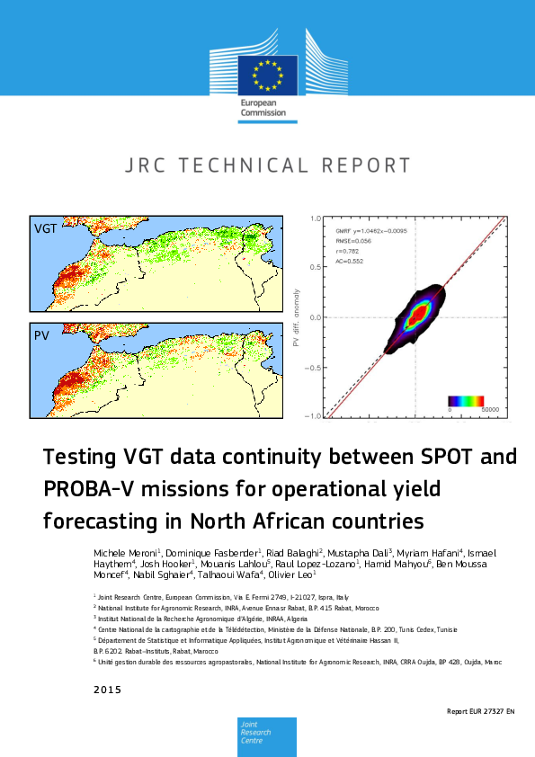 (PDF) Testing VGT data continuity between SPOT and PROBA-V missions for ...