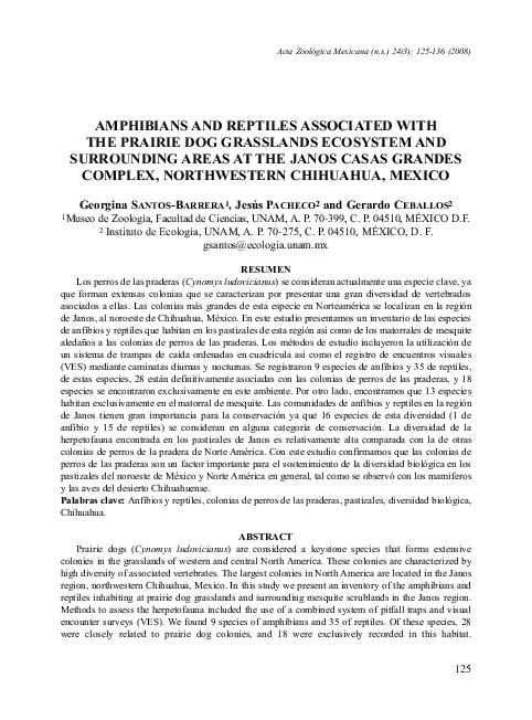 (PDF) Amphibians and reptiles associated with the prairie dog ...