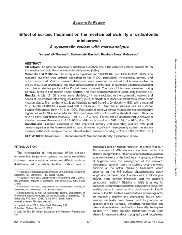(PDF) Effect of surface treatment on the mechanical stability of ...