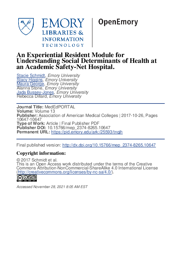 (PDF) An Experiential Resident Module for Understanding Social ...